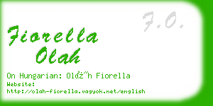 fiorella olah business card